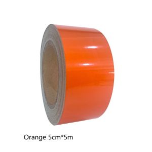 5cm/10cm/15cm/20cm*5M Orange High Visibility Advertisement Grade Reflective Tapes Car Sticker Decals Self-Adhesive Warning Strip