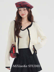 Sweet Style Little Women Wind Knitted Cardigan Suit