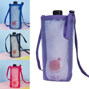 SZXBOGS Mesh Water Cup Bag Umbrella Storage Cup Accessories Cup Sleeve Pouch Portable With Retractable Strap Visible Bag Sport