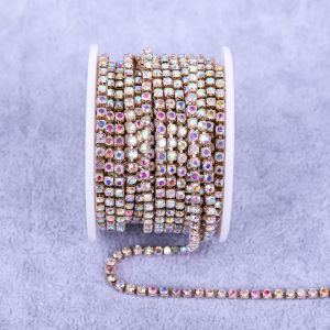 All Color Claw Chain Electrophoresis Rhinestones Trim Stone Gold Diamond Strass Decorative Applique Crystal Trimmings For Dress