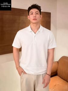 YOULIN | White Casual Polo Shirt Short Sleeve