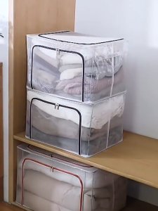24L/66L/100L Foldable Clothes Storage Box Large Capacity Clothes Wardrobe Organizer 收纳箱