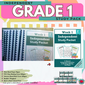 GRADE 1 Independent Study Pack Worksheet/Workbook HomeSchool Learning Materials | RABAH UP STORE