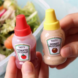4/20Pcs Mini Tomato Ketchup Bottle / Portable Small Sauce Container / for Lunch Box / Salad Dressing Container / Small Condiment Squeeze Bottles