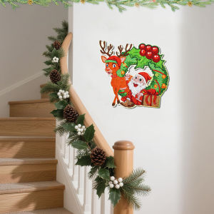 other | 1 Piece Diamond Painting set Garland Christmas pattern Acrylic material Suitable for Christmas party door and window Decoration