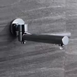 Bourdillat Round Folding Nozzle Bathtub Stainless Steel Wall Mounted Bathtub Faucet Shower