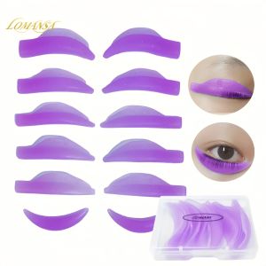 Lomansa 6 คู่ซิลิโคน Eyelash Perm Pads Sticky Lashes Rod Shield ยก 3D Eyelash Curler อุปกรณ์เสริม Lash ยกเครื่องมือ