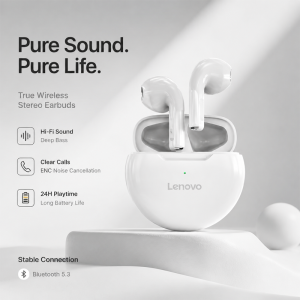 Lenovo | Lenovo Original HT38 TWS Wireless Bluetooth V5.4 Stereo Earphones Long Endurance Touch Earbuds Low Latency Gaming Headset New
