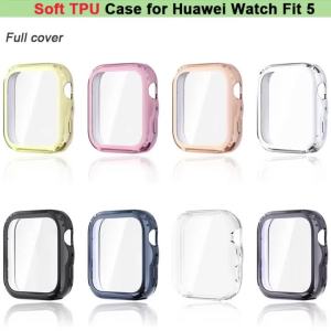 TPU Protector Cover Plating Case For Huawei Watch Fit5 Fit 5 Pro Full Screen Protective Skin Soft Shell Guard Huawei Watch Fit 5