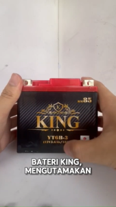 KING BATERI YT6B MOTOR BATTERY RS150 VARIO 150 CBR WR250 CBR125 JET BASIX50 ZX 10R G450X AIR BLADE