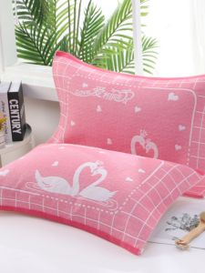 Thickened Cotton Pillowcase Soft Absorbent Three-Layer Cloth Single Person Use Bedding Accessories European Style Simple Design