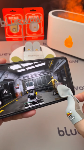 Sarung Tangan Gaming BlueWow untuk PUBG Sarung Jari Bernapas Ujung Jari Antiselip Kain Perak Sarung Gaming