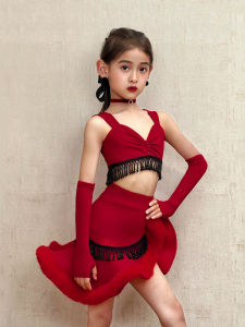 conny | Bộ Đồ Múa Latin Thực Hành và Biểu Diễn Màu Đỏ
