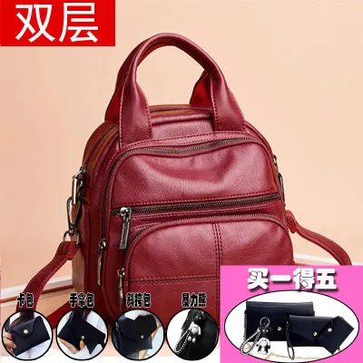 Fashionable Autumn Winter Multi-Functional Womens Backpack Mommy Bag Crossbody Double Backpack Stylish Ladies Satchel Should...