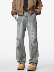 Quần Jeans Nam Ống Rộng Phong Cách Đường Phố Cổ Điển Mỹ Quần Dài Thường Ngày Dáng Rộng Dễ Thương Cho Thanh Thiếu Niên