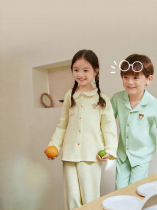 Purcotton | Bộ Đồ Ngủ Bé Trẻ Em Mới Thu Cotton Waffle