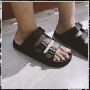 Inovable Sandal Flat Pria Wanita | Elegan Nyaman & Anti Slip - Khufra Flat Full Black