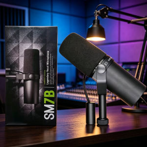 SM7B Style Dynamic Microphone XLR Broadcast Mic for Podcast Streaming Voice Over Studio Recording Home Studio Live Performance