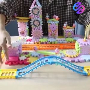 Bộ đồ chơi xếp hình vuông bộ to cho bé khéo tay xếp hình lắp ghép 3d lắp ghép thông minh mô hình bánh răng chuyển động
