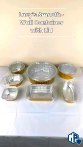 Lacys Smooth-Wall Container | Aluminum Foil | Aluminium Foil Tray | Aluminium Tray with Lid | Baking Tray | Food Tray