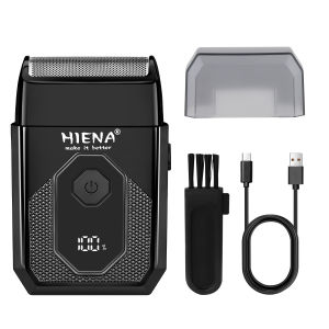 Hiena | HIENA Mens Electric Shaver Reciprocating Razor with LED Display USB Rechargeable Portable Beard Trimmer for Travel