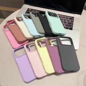 Candy Solid Color for Magsafe Case for iPhone 17 16 15 14 Pro Max Air Plus 12 13 11 Soft Liquid Silicone Slim Shockproof Cover