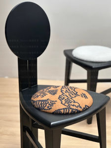 French Mid-century Solid Wood Dining Chair Makeup Chair Designer Backrest American Retro Home Chair Bedroom Study Chair