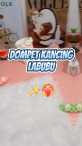 Dompet Lipat LABUBU: Model Kancing & Bahan Kulit Sintetis