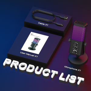 RGB Gaming Microphone Professional Dynamic Mic For Studio Broadcast Voice Computer Gamer Streaming Podcast Livestreaming Mic