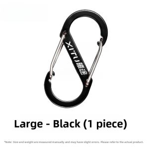 Outdoor Aluminum Alloy S-Type Quick Hang Carabiner Safety Clip Key Hook Multi-Functional Climbing 8-Bit Hook Durable Gear