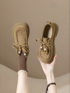 Josiny | Womens Mid Heel Loafer Soft Bottom Casual Shoes
