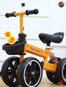 4 Wheels Adjustable Kid Lightweight Basket Balance Bike Bicycle Toy Cycling Baby Car Budak Bakul Basikal Seimbang 4轮儿童脚车 F03