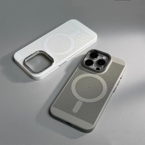 CrashStar MagSafe Cooling Ultra-thin Matte Hard Shockproof Phone Case For iPhone 16 15 14 Pro Max Plus 16e 13 12 11 Pro Max Wireless Charging Phone Casing Cover With Metal Ring Camera Protection Hot Sale