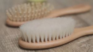 Goat Wool Wooden Baby Hairbrush Baby Brush Sikat Rambut Bayi 宝宝梳子