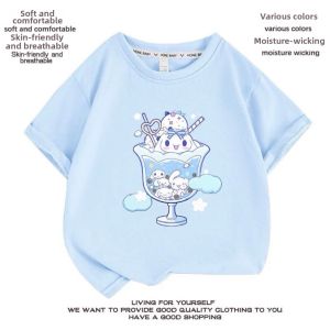Cartoon Cotton Loose T-shirt for Girls
