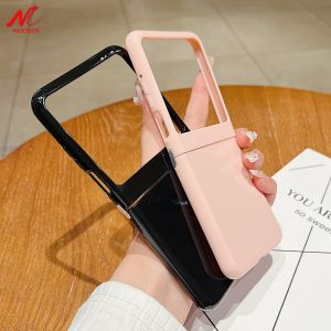 Cute Solid Candy Color Metal Connector Case for Samsung Galaxy Z Flip 7 6 5 3 4 Soft Ultra Thin TPU ZFlip 6 ZFlip7 Flip5 Cover
