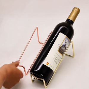 1/2pcs Wine Bottle Holder Countertop Wine Bottle Display Rack Metal Wine Storage Stand Simple Home Counter Decoration