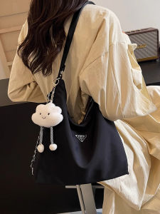 New Womens Large Capacity Tote Bag 2025 Commuter Single Shoulder Crossbody Bag Textured Cloth Bag Double Shoulder Backpack