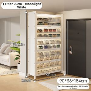 ZHUSHANXIA | Home Dustproof Stainless Steel Shoe Cabinet