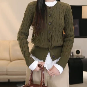 SHUAIYUE | Retro Stylish Cable-Knit Sweater