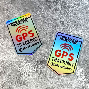 1PC เลเซอร์สะท้อนแสง GPS ติดตามสติกเกอร์จักรยานกันน้ําสําหรับจักรยานกรอบหลอดด้านบนไวนิล Decals คําเตือนความปลอดภัย Decor