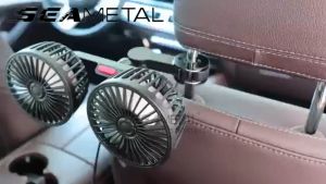 Quạt 5v siêu mạnh ô tô SEAMETAL quạt điện hai đầu phù hợp với mọi dòng xe