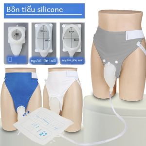 Túi Đựng Nước Tiểu Chống Rò Rỉ Dành Cho Người Già Nằm Liệt Giường Nam & Nữ Bị Liệt Chất Liệu Chống Dính Silicone