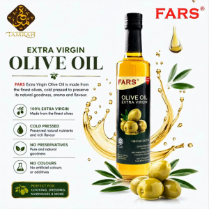 Extra Virgin Olive Oil / Fars Extra Virgin Olive Oil / Organic / 375ml / 250ml / Salad Dressing / Cold Pressed Olive Oil