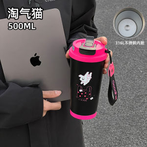 Cốc Giữ Nhiệt Bằng Thép Không Gỉ 316 Trong Suốt Bằng Gốm Sứ Cốc Đựng Cà Phê Đi Kèm Cốc Đựng Nước Hai Mặt Cốc Đi Theo