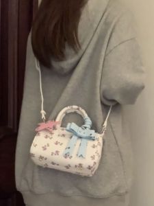 Túi Đeo Chéo Nữ Màu Trắng Sang Trọng Thiết Kế Dễ Thương Đa Năng Túi Đeo Vai Thắt Nút Bướm Túi Đeo Chéo Thường Ngày Túi Đeo Vai