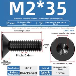 TIANZHUOJINSHU | High Strength 12.9 Grade Hex Head Screw