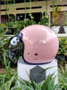 Helm bogo retro PREMIUM retro full leher SNI kaca injack cembung dewasa pria wanita terbaru 2025