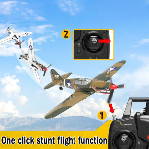 Volantex Rc 76113-p40เครื่องบินอาร์ทีเอฟผาดโผนแกนหกทิศทางโมเดลปีกเครื่องบินรบของเล่นเครื่องบินรบแผงควบคุมระยะไกลด้วยสัญญาณไฟฟ้า