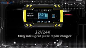 DAJ(รุ่นชาร์จเร็ว) เครื่องชาร์จแบตรถยนต์ FOXSUR 12V8A ที่ชาร์จแบตรถ ชาร์จเร็ว ฟื้นฟูค่าCCA แบตรถยนต์ มอไซค์ ผ่าน มอก. ( 8-150Ah /3 ระบบ)